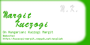 margit kuczogi business card